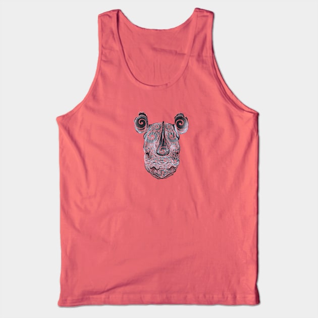 Swirly Rhino Tank Top by CarolinaMatthes